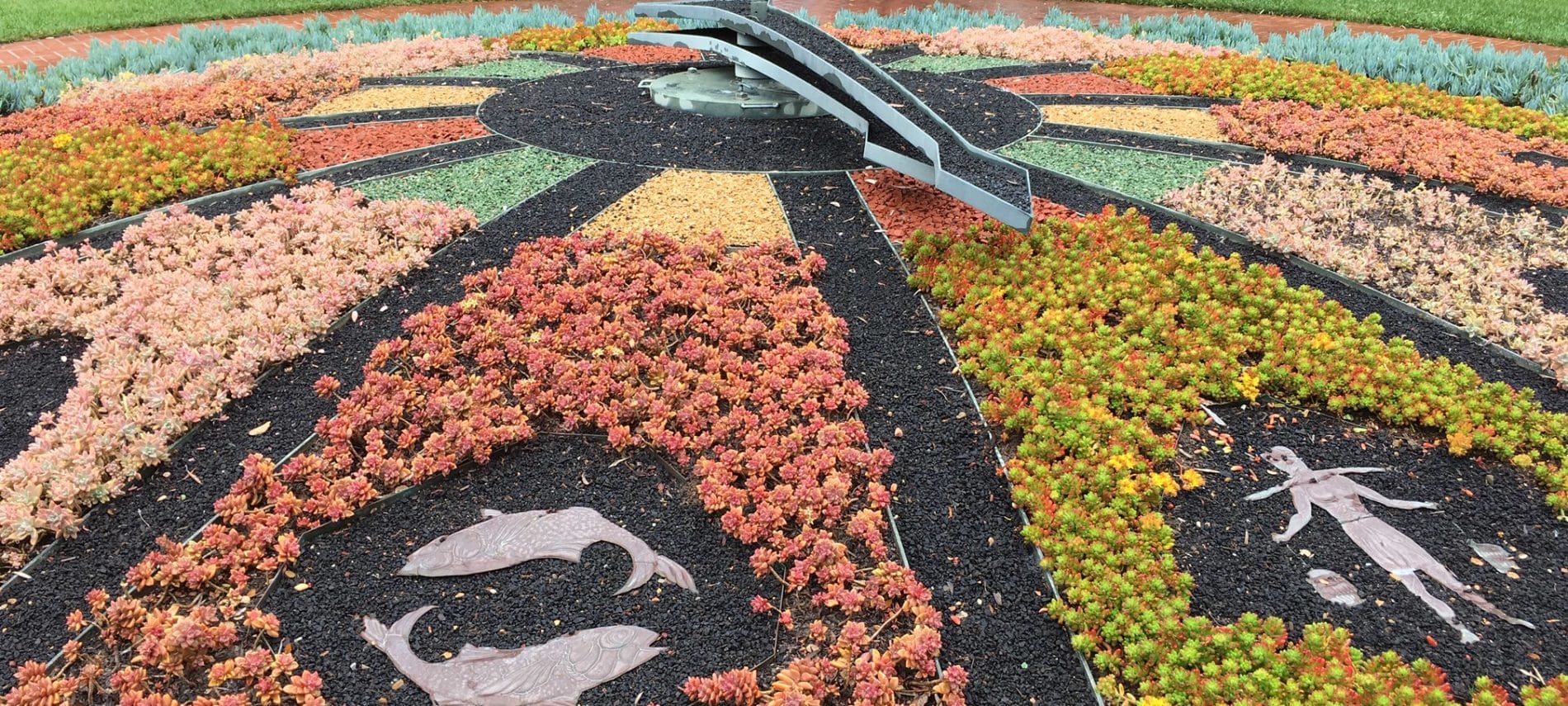 beautiful colorful garden design at Lotusland in Santa Barbara